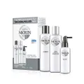 NIOXIN System 1 Trio Pack, Cleanser Shampoo + Scalp Therapy Revitalising Conditioner + Scalp and Hair Treatment (150ml + 150ml + 50ml), For Natural Hair with Light Thinning