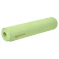 Amazon Basics 8mm Thick Green TPE Anti-Slip Yoga Exercise Mat for Pilates Yoga 188 x 61 x 0.8 cm Thickness
