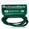 Schoolies Hair Accessories Metal Free Ponytail Holders 6 Pieces, Groovy Green