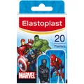 Elastoplast Marvel Plasters, Assorted Sizes (20 Pieces), Coloured First Aid Plasters for Children, Kid's Plasters with Marvel Superhero Designs, Various Sized Plasters, children Bandage, wound protection, Wound Healing, Wound Care, Dressing Wound, Pain Free Bandage Removal