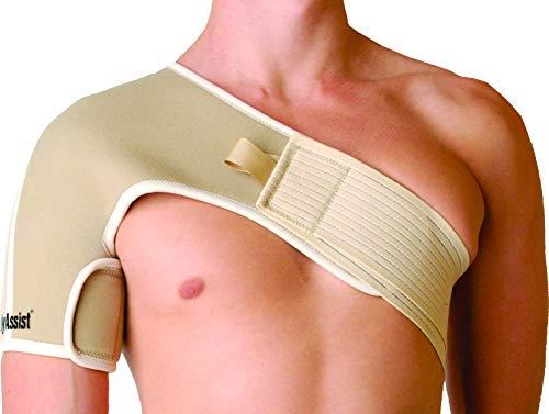 Body Assist Sports Thermal Left Shoulder Brace, Beige Medium