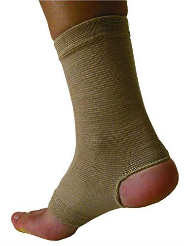 Body Assist Slip-On Basic Elastic Ankle Support, Beige Small