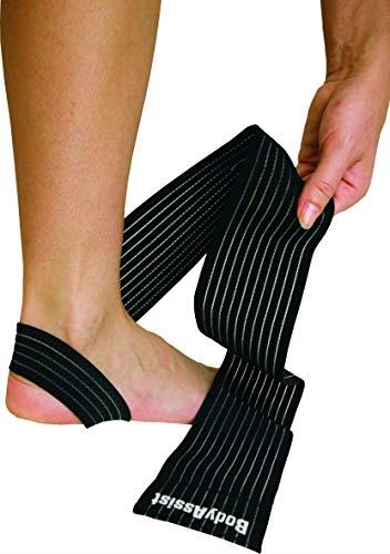 Body Assist Elastic Ankle Wrap with Loop Anchor, Black