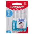 Colgate Interdental Brushes, 8 Pack, Soft Bristles, Size 3 for Medium Tooth Gaps