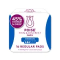 Poise Thin & Discreet Pads Regular 16 Count