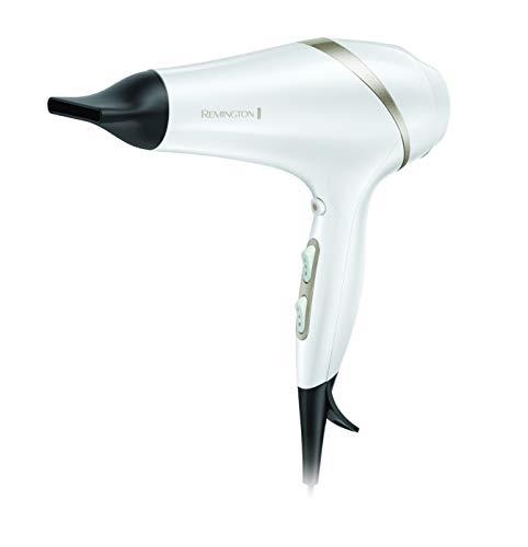 Remington Hydraluxe AC Hair Dryer, AC8901AU, 2300W Salon Professional Styling (AU Plug), Moisture Lock Micro-Conditioners, Ionic Conditioning Prevent Frizz, Includes 2 Concentrators & Diffuser, White