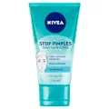 NIVEA Clean Stop Pimples Daily Face Wash Scrub (150ml), Exfoliating Face Scrub for Oily Skin, Anti-Blackhead Face Scrub, Exfoliating Face Wash with Natural Magnolia Extract and Lactic Acid for Blemish-Prone Skin, Anti-Bacterial Mild Formula Deep Cleanser, Perfect for Oily and Combination Skin