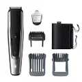 Philips Beard and Hair Trimmer Series 5000, 20 Length Settings, Li-Ion Battery, 60min/120 Charge/Run time, 100 percent Waterproof, Black, Silver, BT5522/15