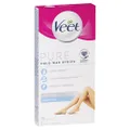 Veet Pure Legs and Body Hair Removal Cold Wax Strips Sensitive Skin, 20 Pack