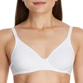 Berlei Women's Underwear Microfibre Sweatergirl Non-Padded Bra, White, 16DD