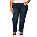Calvin Klein Women's Straight Leg Denim Jeans, Dark Used, 26