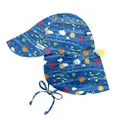 i play. Flap Sun Protection Hat | UPF 50+ All-Day Sun Protection for Head, Neck, & Eyes, Royal Blue Sea Friends, 2-4 Years
