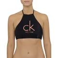 Calvin Klein Women's NY City Crop Top Swimwear, Black, Small