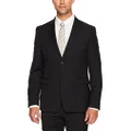 Calvin Klein Men's Super Slim Fit Wool Blend Suit Jacket, Black, 92R