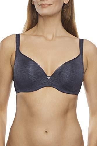 Hestia Women's Underwear Contoured Comfort Bra, Charcoal, 14B