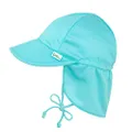 i play. Baby Breathable Flap Sun Protection Hat-Light Aqua, Aqua, 0/6mo