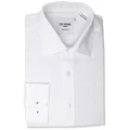 Ben Sherman Men's Long Sleeve Textured Kings Fit Formal Shirt, Bright White, 38