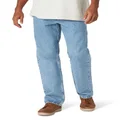 Wrangler Authentics Men's Classic 5-Pocket Cotton Relaxed Fit Jean, Stone Bleach, 44W x 34L