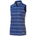 PUMA Women's Golf Sleeveless Polo, Sodalite Blue, Medium