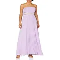 TRUTH & FABLE Women's Lace Insert Maxi Dress, Purple, L