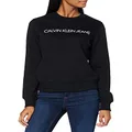 Calvin Klein Jeans Women's Institutional Core Logo Crew Neck T-Shirt, Black, Small
