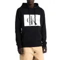 Calvin Klein Jeans Men's Monogram Box Logo Regular Fit Hoodie, Black, L