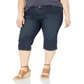 Lee Women's Plus-Size Relaxed-Fit Denim Capri Jean, Lagoon, 30