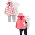 Carter's Baby-Girls 2-Pack 3-Piece Cardigan Set, Pink Unicorn/Blue Bunny, Newborn