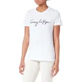 Tommy Hilfiger Women's Heritage Crew Neck Graphic Tee, Classic White, MD