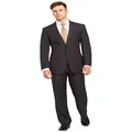Livorno Kelly Country Slim Fit Charcole Suit - Big Mens Size 50 Charcoal