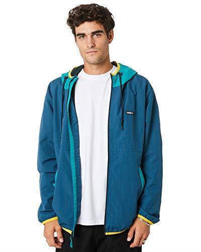 OBEY Clothing Men's Messenger Jacket, Sapphire Multi, Large