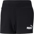 PUMA Girl's Essential + Shorts, Black, L