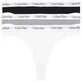 Calvin Klein Women's Carousel Thong 3 Pack Black/White/Grey L