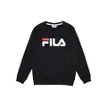 Fila Boys Regular Crew Sweater, Black, 10 US