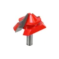 Freud 2-3/4" Diameter Lock Miter Router Bit with 1/2" Shank (99-034) Perma-SHIELD Coating Red 12.7-25.4 mm