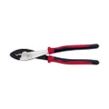 Klein Tools Journeyman™ Crimping/Cutting Tool, Designed to crimp insulated and non-insulated terminals and connectors, J1005, Red/Black, Small