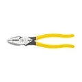 Klein Tools 9" Side-Cutting Pliers Connector Crimping, New England, Crimping die behind hinge for superior leverage, D2139NECR