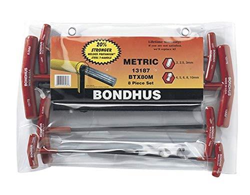 Bondhus 13187 Set of 8 Balldriver« and Hex T-handles, sizes 2-10mm