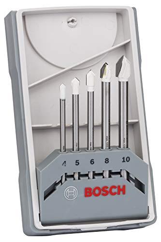 Bosch Accessories Professional 5 Pcs. CYL-9 SoftCeramic Tile Drill Bit Set (for Soft Ceramic Tiles, Ø 4-10 mm, Accessories Drill Driver)