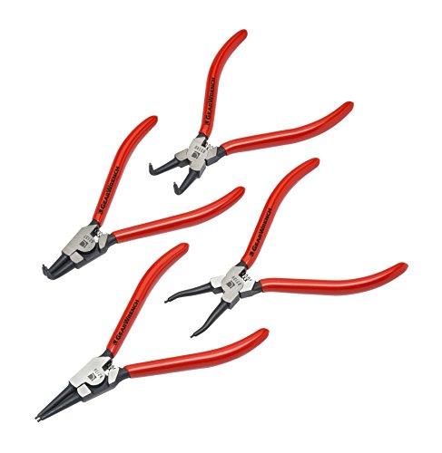GEARWRENCH 7-Inch Fixed Tip Internal and External Snap Ring Plier Set 4-Pieces