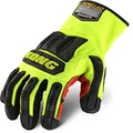 Ironclad KONG Synthetic Leather/PVC Rigger Gloves, Medium, Lime/Black