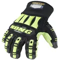 Ironclad KONG Waterproof Impact Resistant Gloves, Extra Large, Black/Green