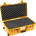 Pelican Wheeled Carry On Hard Case with Foam, Yellow