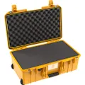 Pelican Wheeled Carry On Hard Case with Foam, Yellow