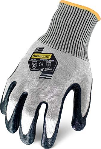 Ironclad Knit A4 Nitrile Touchscreen Cut-Resistant Gloves, Extra Large, Gray
