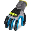 Ironclad Kong Knit A4 Insulated Glove, Small, Grey/Light Blue