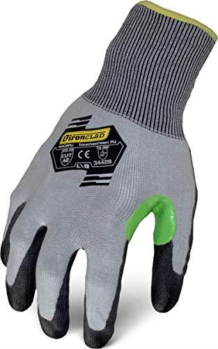 Ironclad Knit A2 Polyurethane Touchscreen Cut-Resistant Gloves, Extra Small, Gray