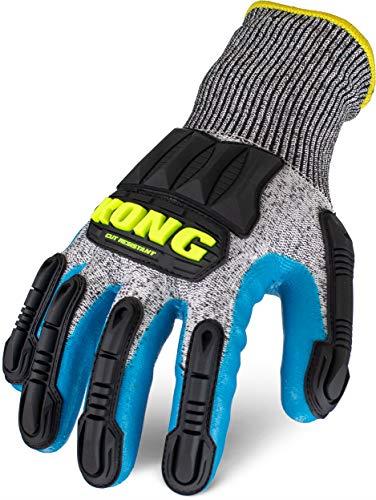 Ironclad Kong Knit A4 Insulated Glove, Medium, Grey/Light Blue