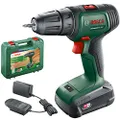 Bosch Home & Garden 18V Cordless Drill Driver With 1.5Ah Battery, Charger and Case, 2 Speed, 20 Torque Settings, 10mm Chuck, 34Nm