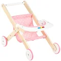 Hape Dolls Stroller/Pram Kids/Toddler 3y+ Play Parent Pretend Wooden Toy Pink